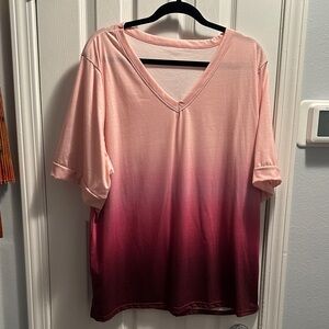 Gradient Pink Ombre Women's Top